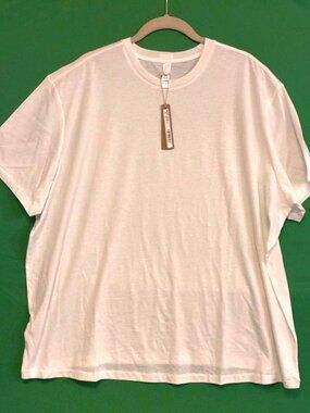 NWT SKIMS RELAXED TEES OVERSIZED LONG T-SHIRT - Size XL Snow White Crew Neck
